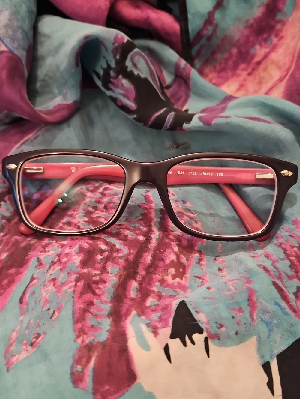 Ray-Ban Pink and Black Two-Tone Optical Frames